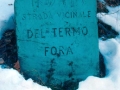 Cippo segnavia in località Termo Forà Cippo segnavia in località Termo Forà